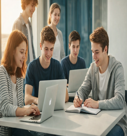 Students preparing for Multicheck
