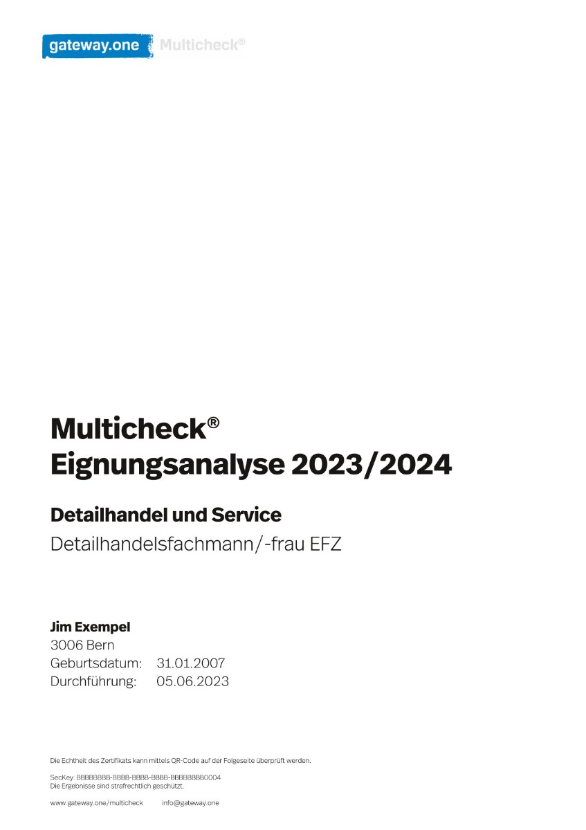 Prüfungssimulationen 1 und 2 (Detailhandel/Service)