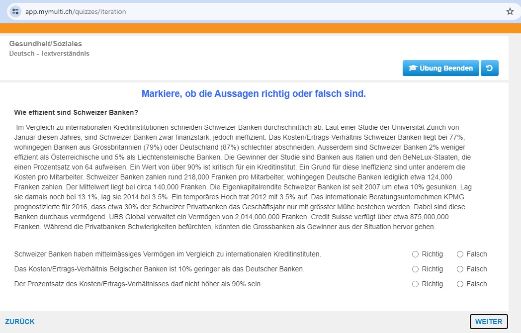 Prüfungssimulationen 1 und 2 (Gesundheit/Sozial)