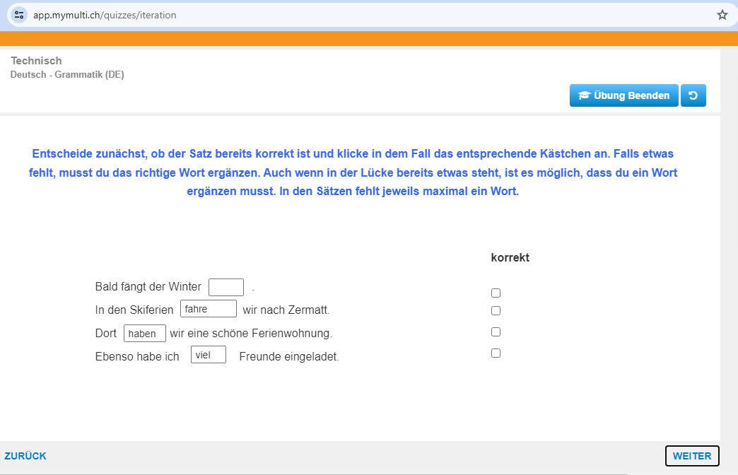 Prüfungssimulationen 1 und 2 (Technisch)