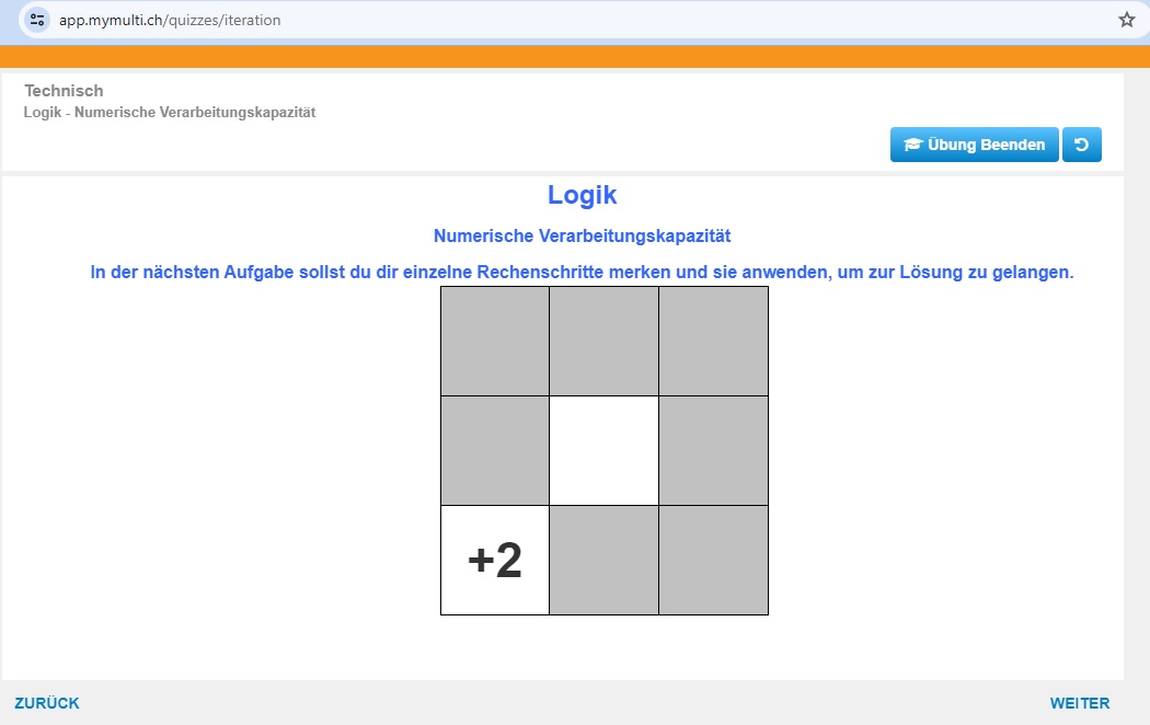 Mymulti Trainingsbereich (Technisch)